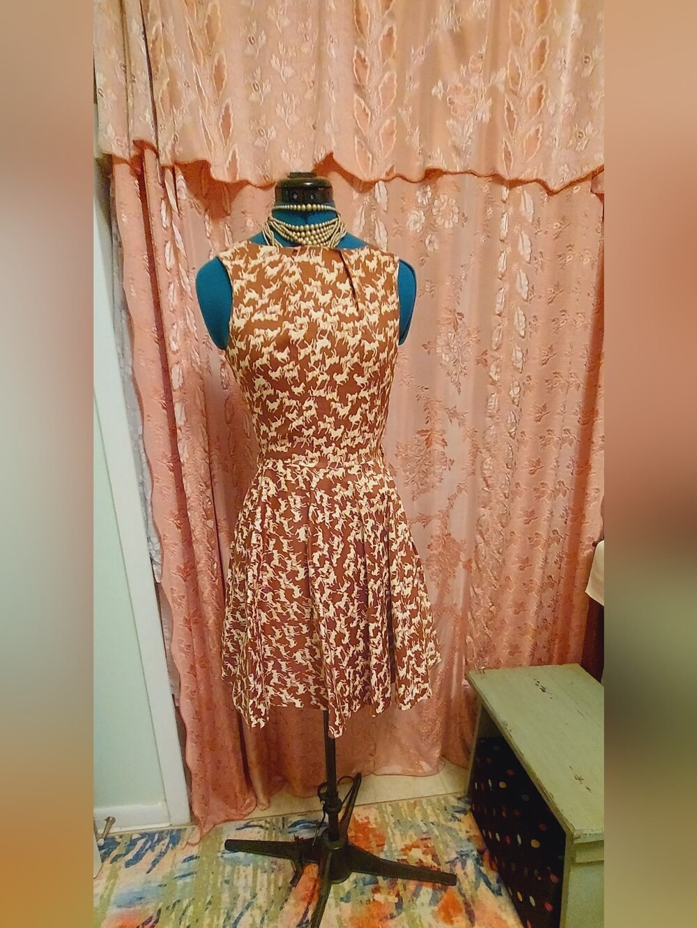 Fit N Flare Closet London Horse Print Dress